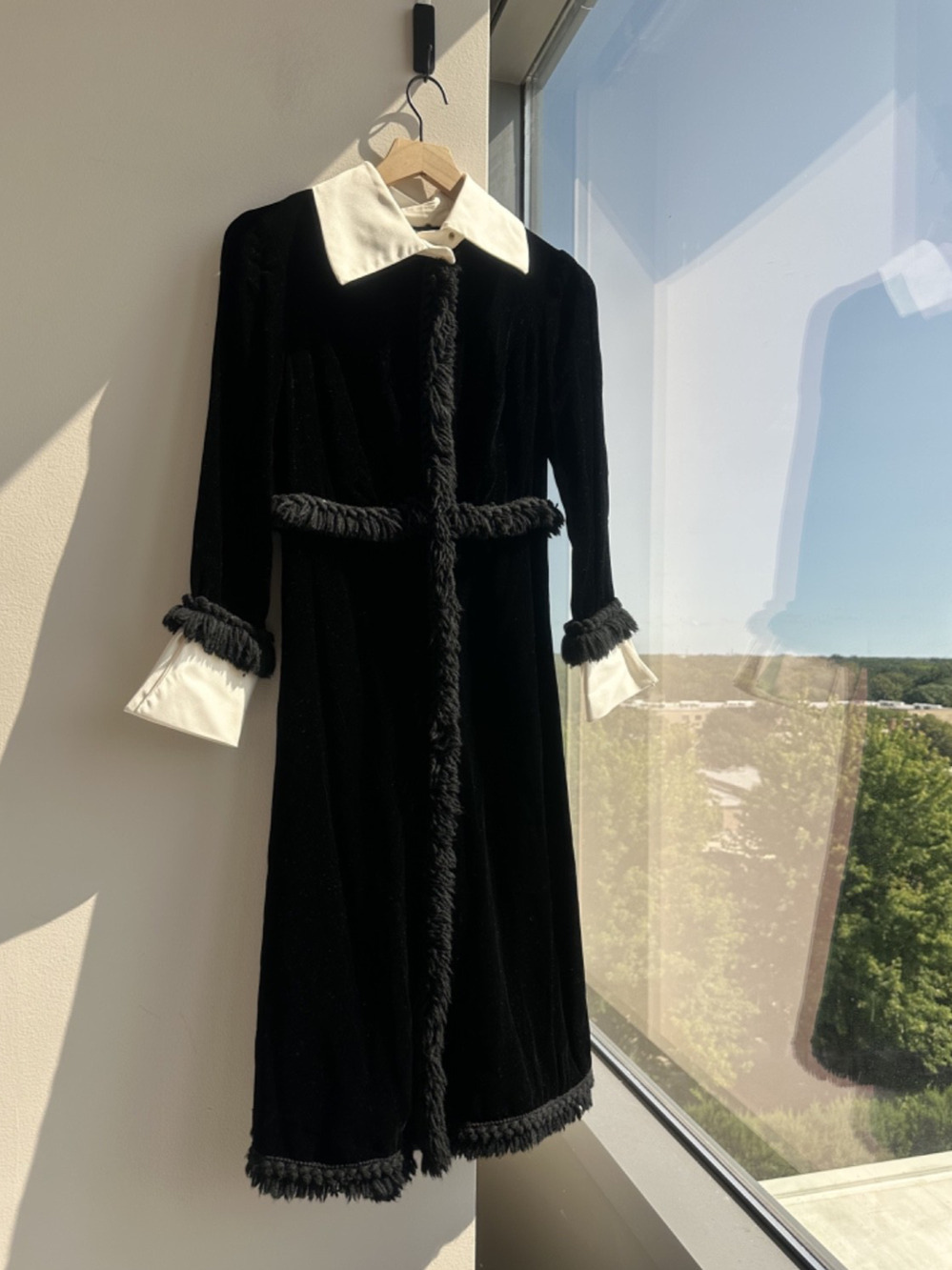 Vintage 1960 Eloise Curtis For Happenstance Black Velvet Midi
